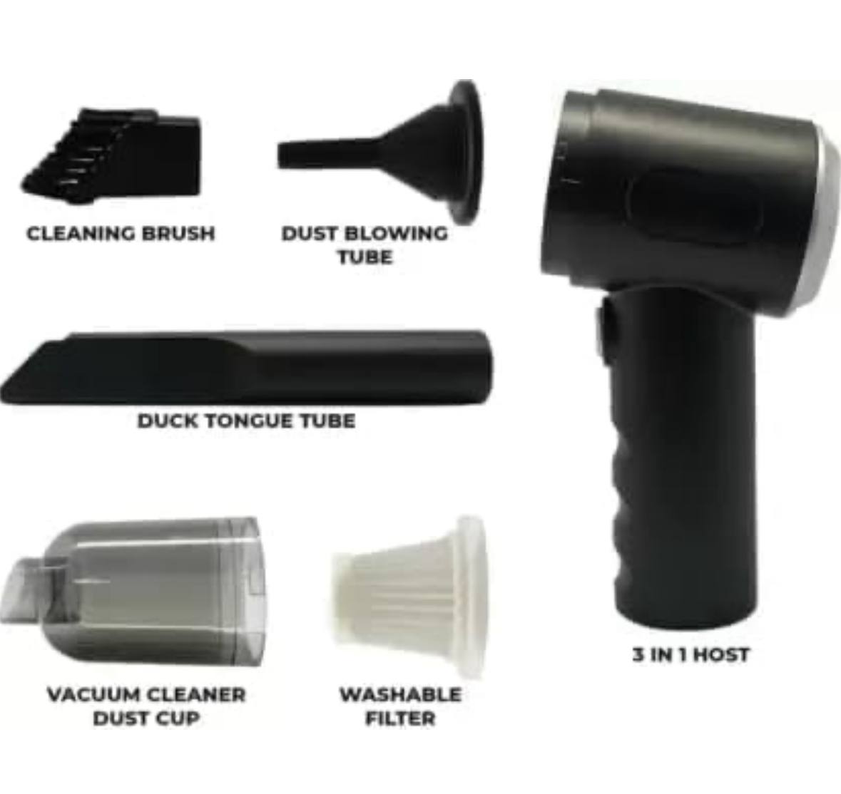 Powerful 3-in-1 Vacuum Cleaner for Car & Home – Compact, Cordless, Wet & Dry, Blower Function, Mini & Portable for Sofa, Dust, and Deep Cleaning - portable vacuum cleaner for car, bike and sofa