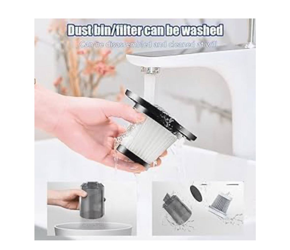 Powerful 3-in-1 Vacuum Cleaner for Car & Home – Compact, Cordless, Wet & Dry, Blower Function, Mini & Portable for Sofa, Dust, and Deep Cleaning - portable vacuum cleaner for car, bike and sofa