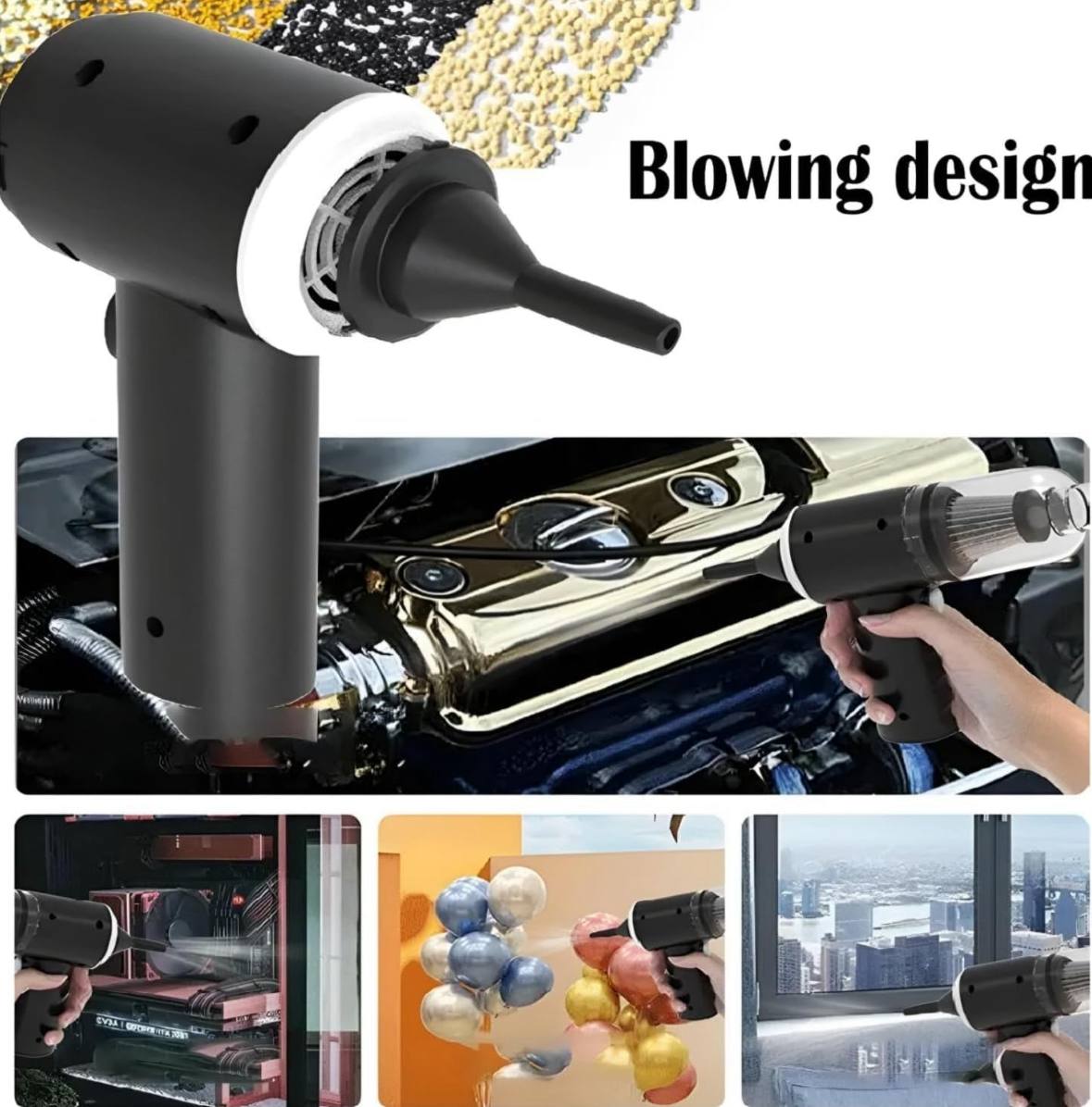 Powerful 3-in-1 Vacuum Cleaner for Car & Home – Compact, Cordless, Wet & Dry, Blower Function, Mini & Portable for Sofa, Dust, and Deep Cleaning - portable vacuum cleaner for car, bike and sofa
