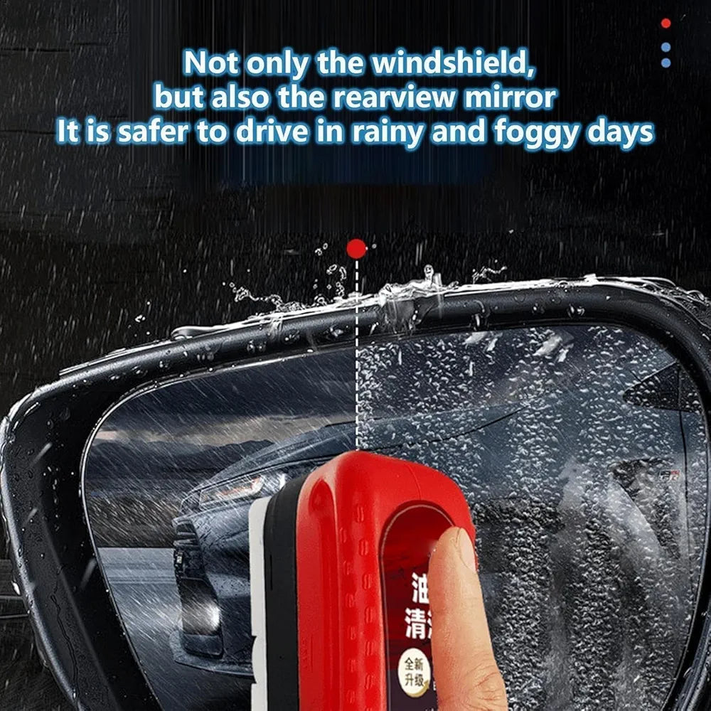 car oil film cleaning brush, Glass Cleaning Board, Car Glass Oil Film Removal Cleaner, Powerful Windshield Cleaner & Remover, Enhance Visual Effect of Windshield
