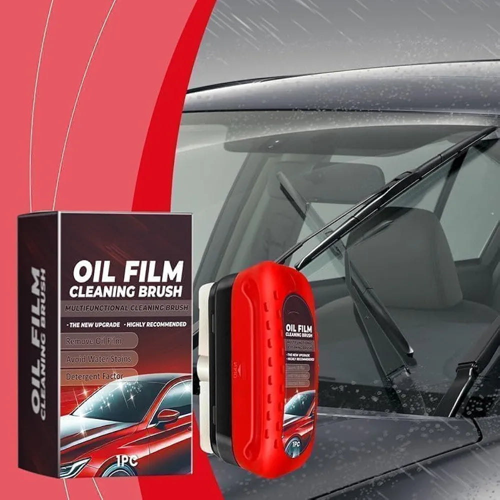 car oil film cleaning brush, Glass Cleaning Board, Car Glass Oil Film Removal Cleaner, Powerful Windshield Cleaner & Remover, Enhance Visual Effect of Windshield